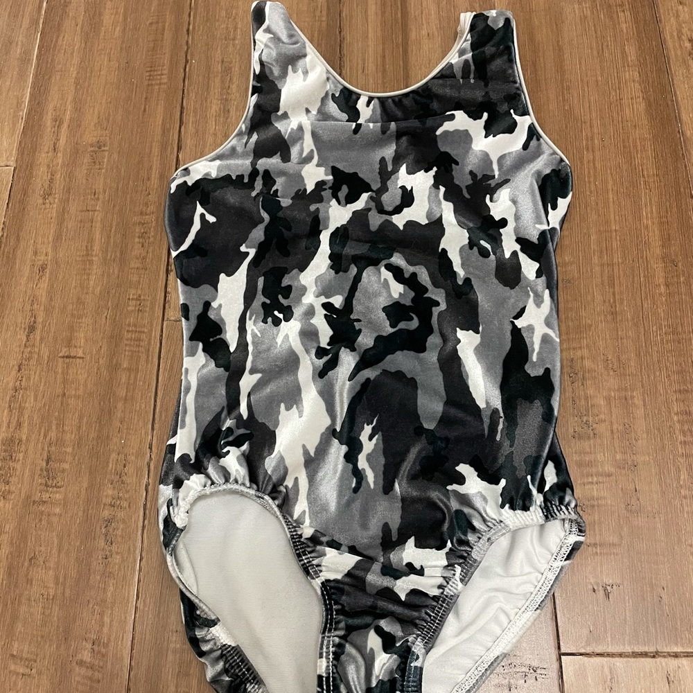 Velvet gray camo GK leotard AXS